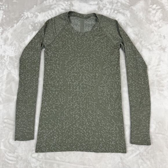 Lululemon Swiftly Tech Top Womens 4 Green Long Sleeve Running Athletic Gym - Picture 1 of 8